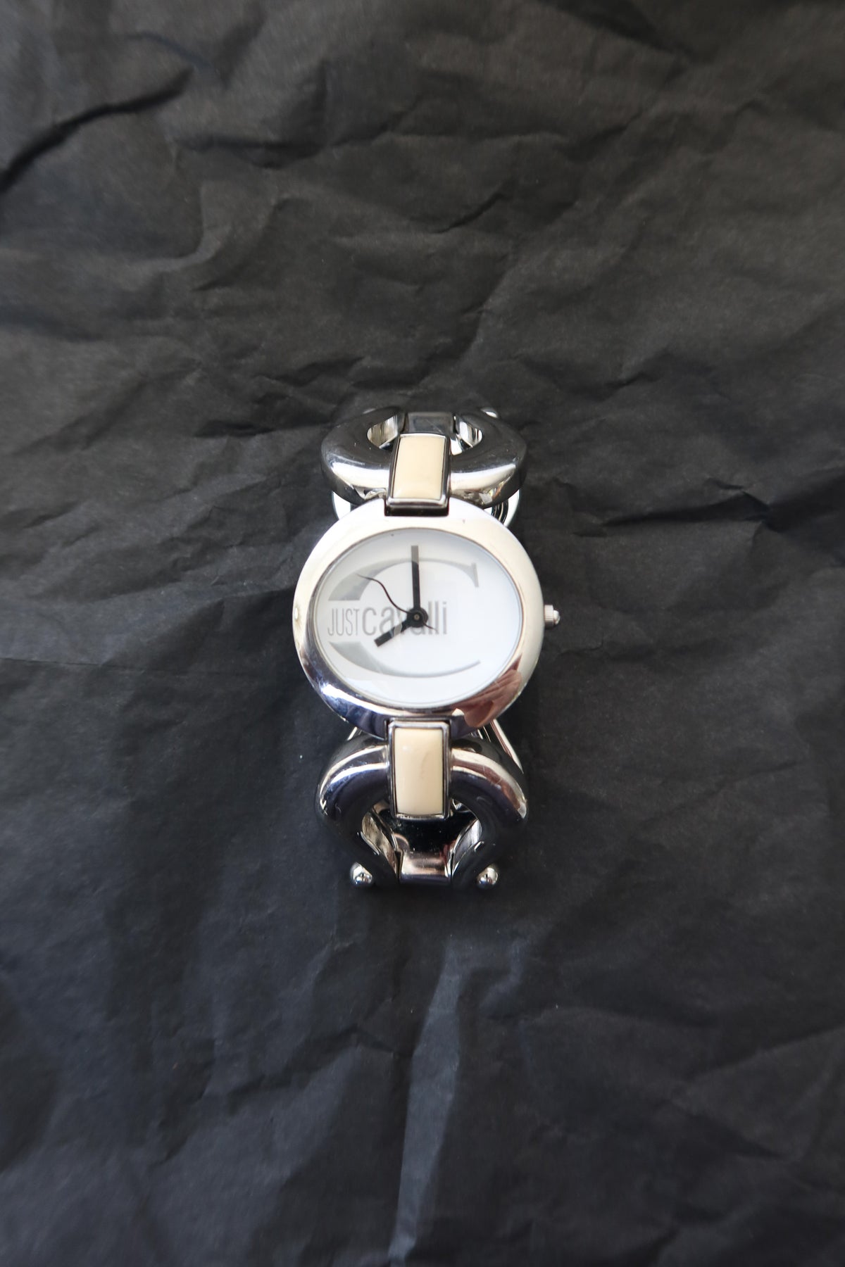 Just Cavalli Ivory Link Watch
