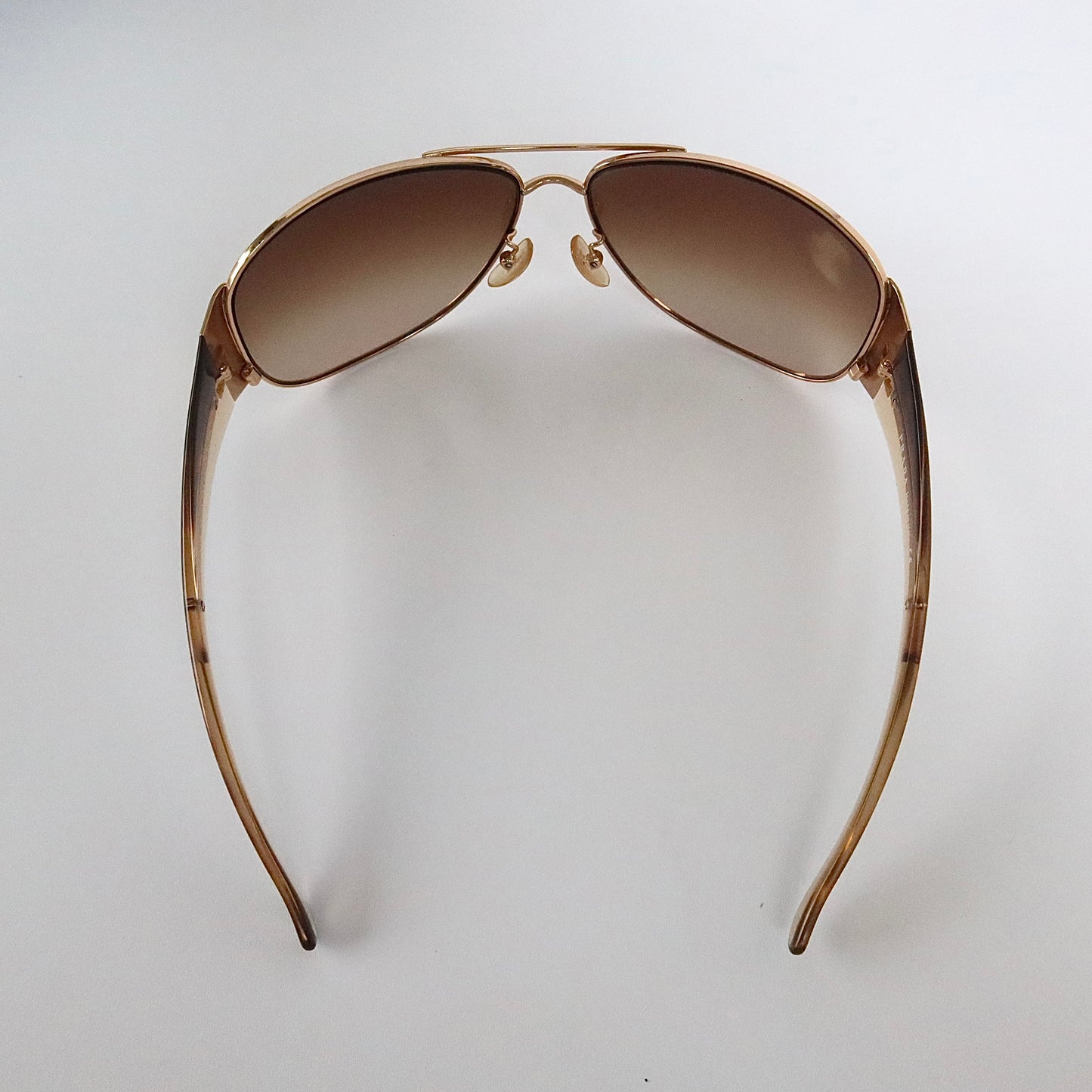 prada gold-tone archival wrap shades #006