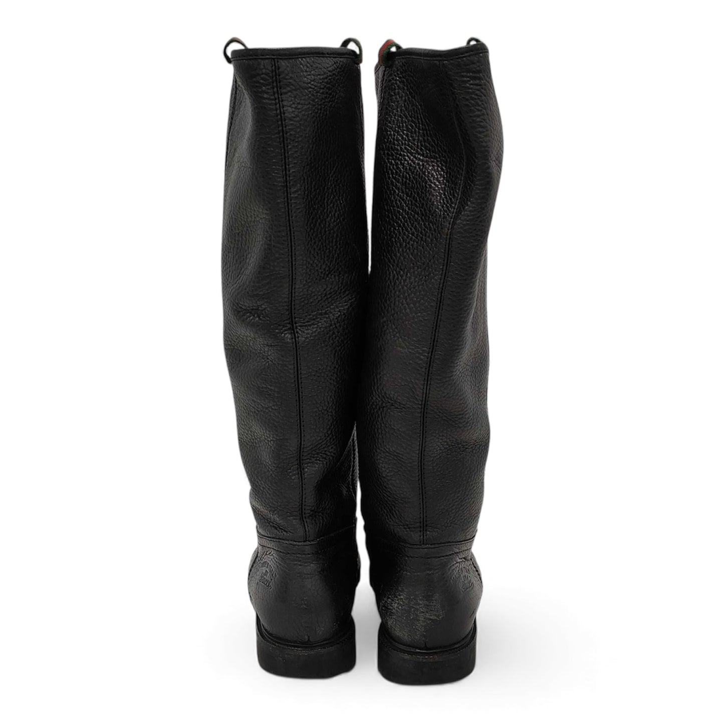 GUCCI long black grain-leather riding boots
