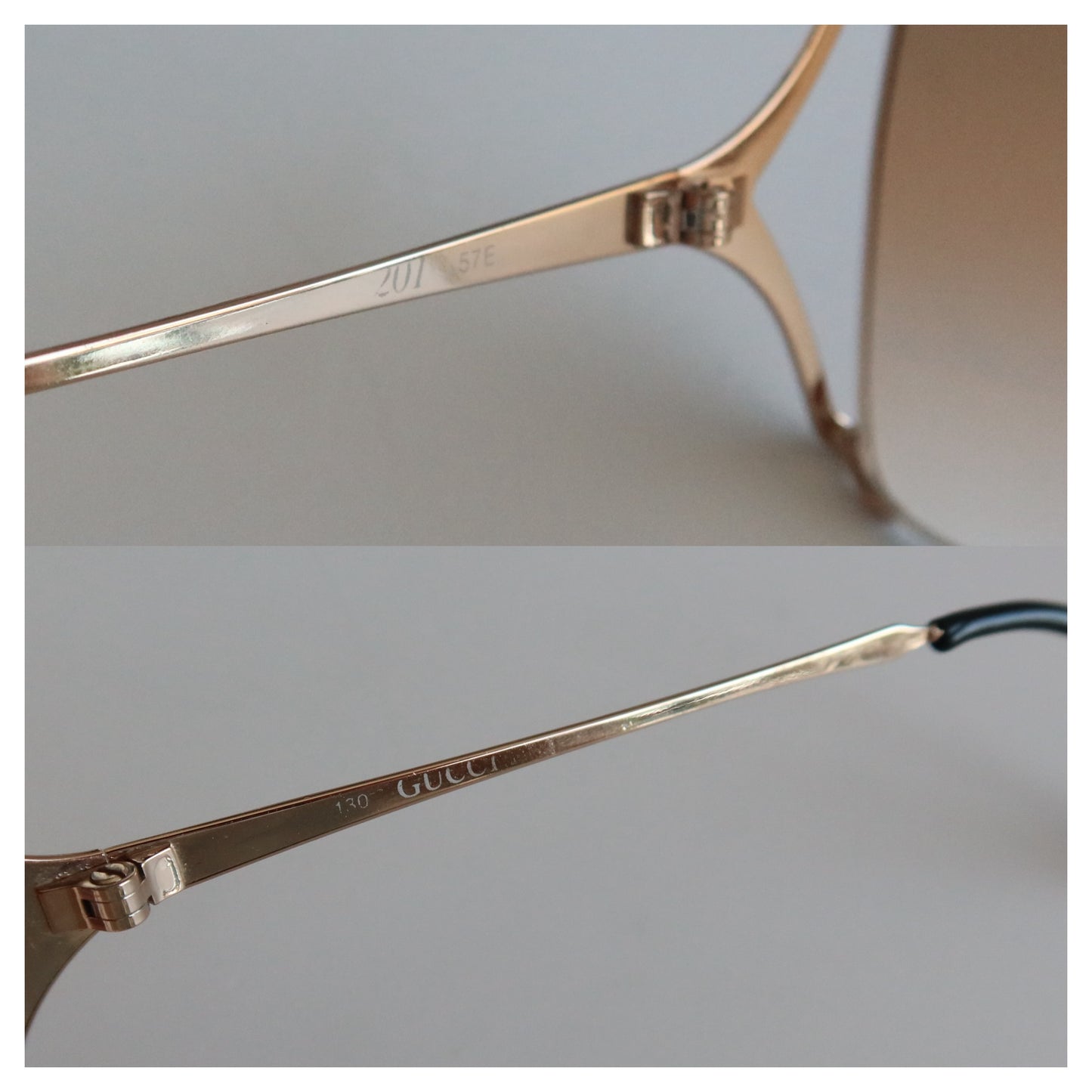 Gucci Gold Frame Gradient Sunglasses #073