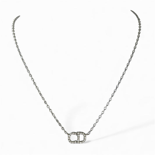 Christian Dior Crystal CD Necklace