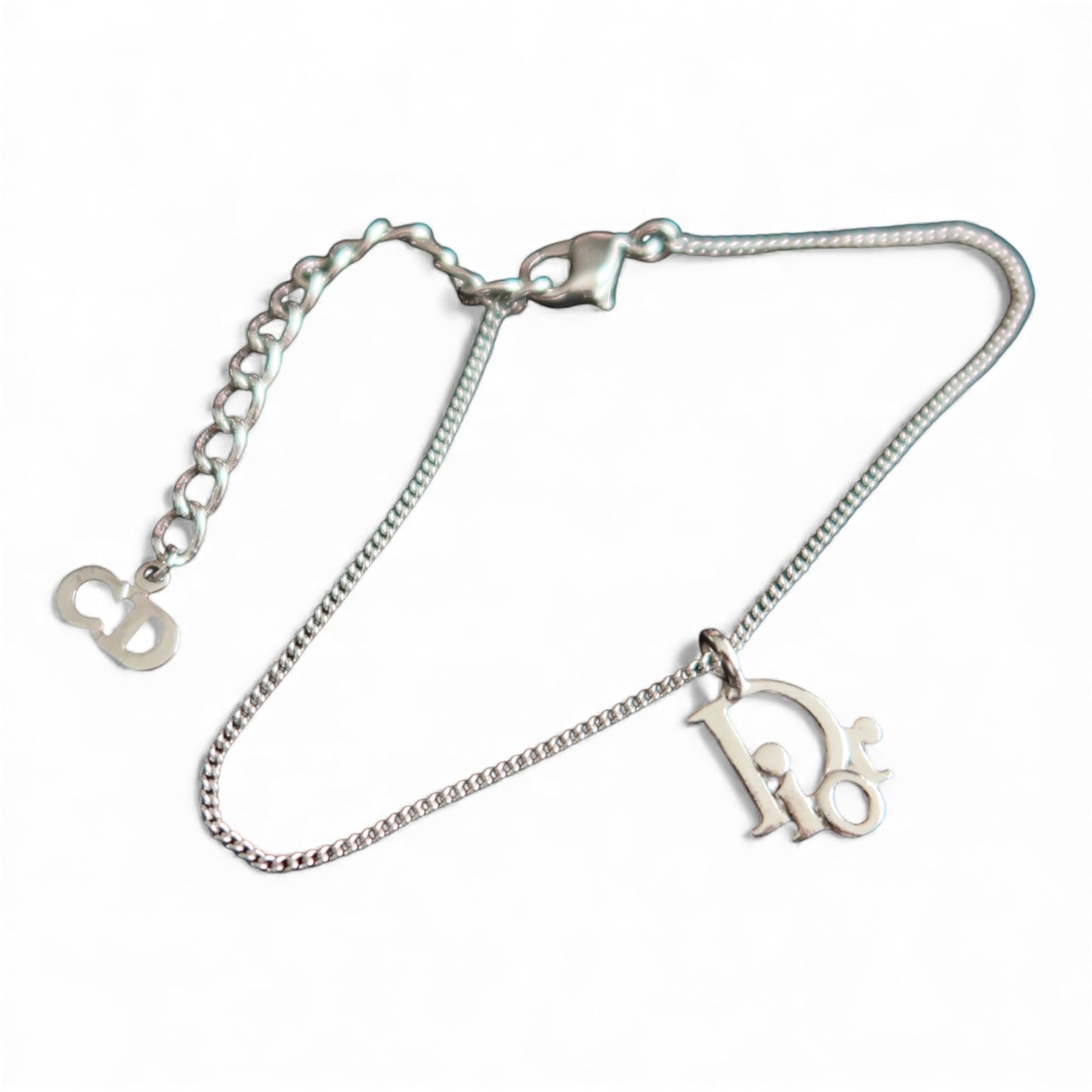 Dior logo bracelet in silver-tone
