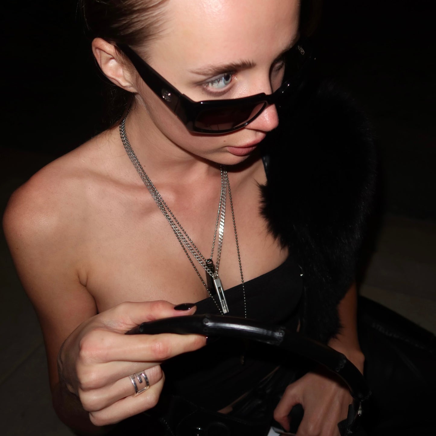 Gucci high fashion sterling silver necklace