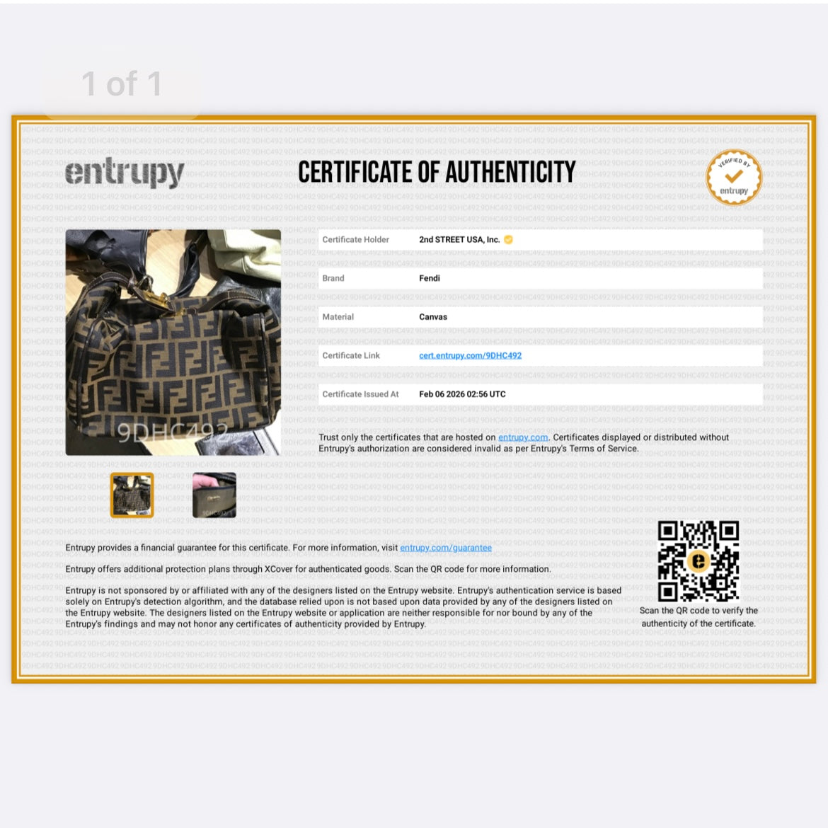 Fendi Zucca Vanity Bag