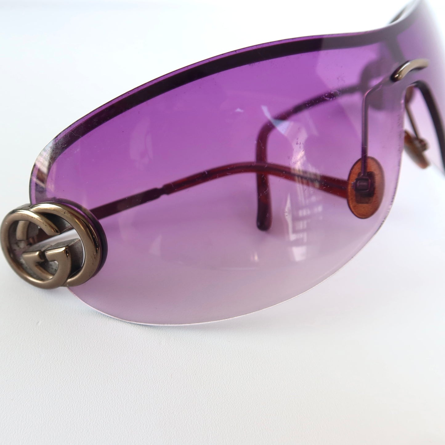 gucci rimless shield sunglasses