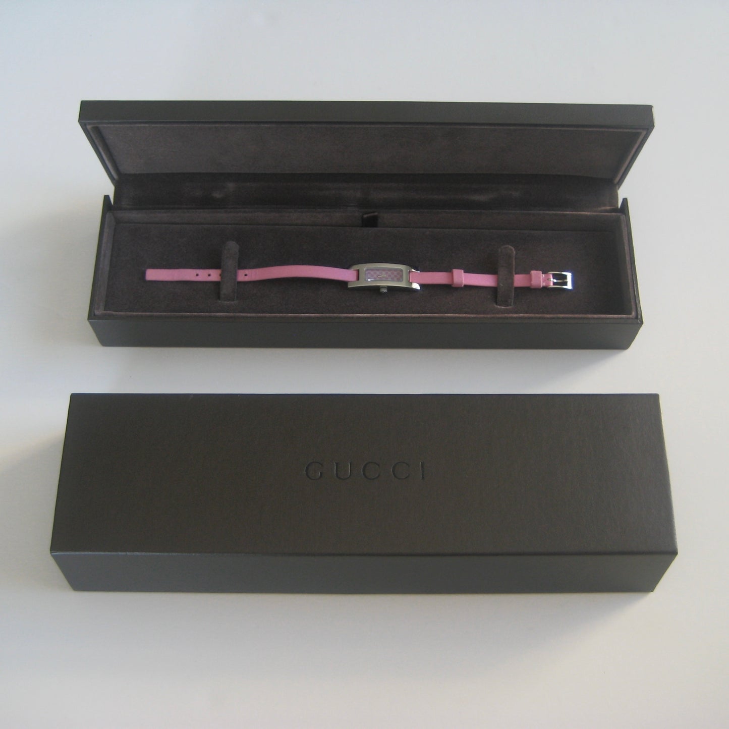 Gucci 3900L Women’s Watch | Pink Monogram with Box