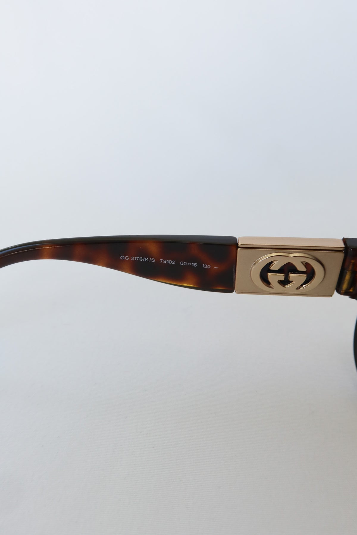 Gucci Tortoise Aviator Sunglasses · Case