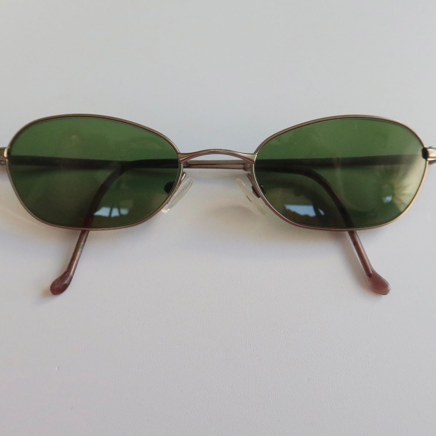 Gucci oval narrow metal sunglasses #086
