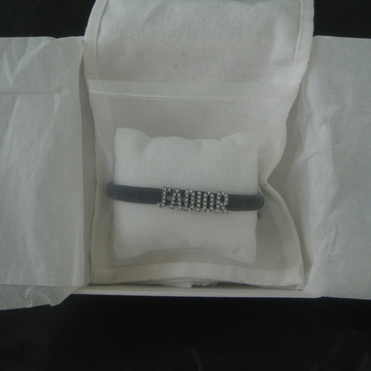 Christian Dior J'Adior Crystal & Velvet Choker Necklace