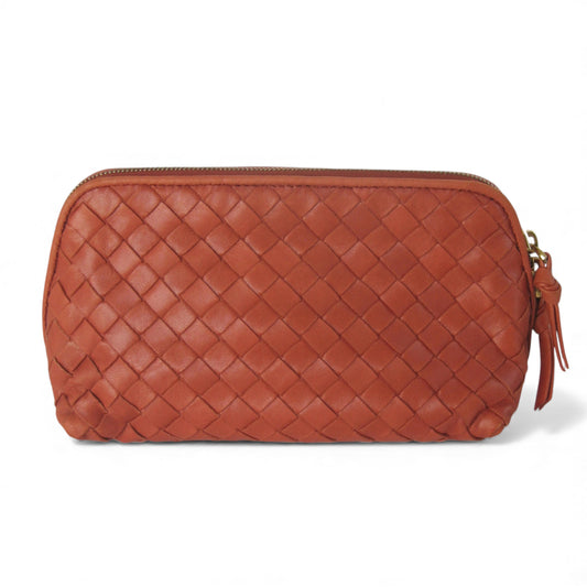 Bottega Veneta Intrecciato Leather Pouch Vintage Italian Classic