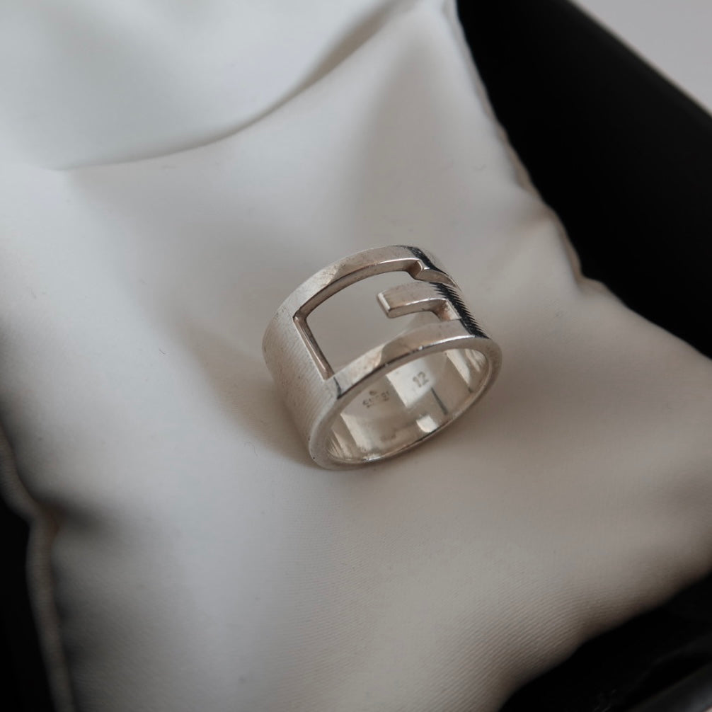 Gucci Sterling Silver “G” Logo Ring