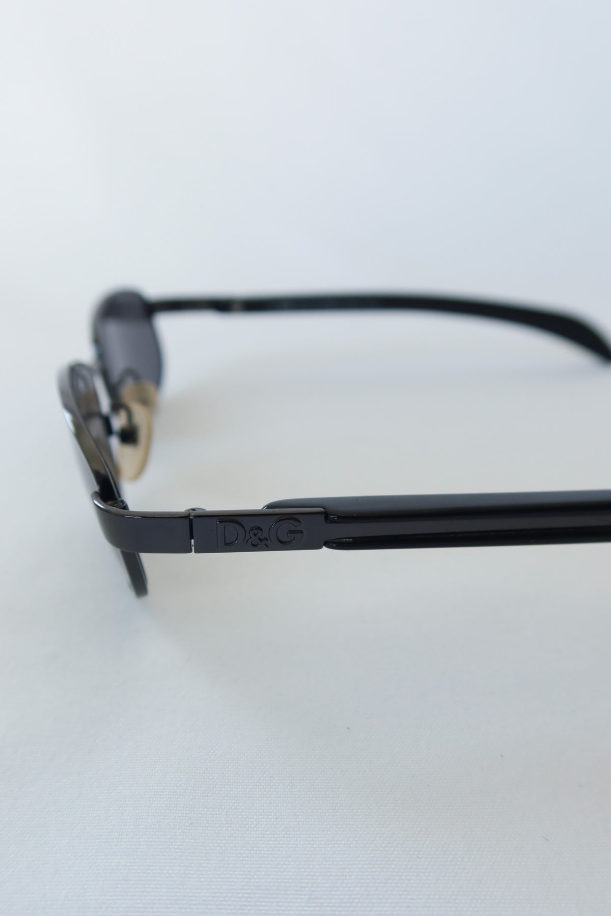 D&G Black Rectangle Sunglasses · Case