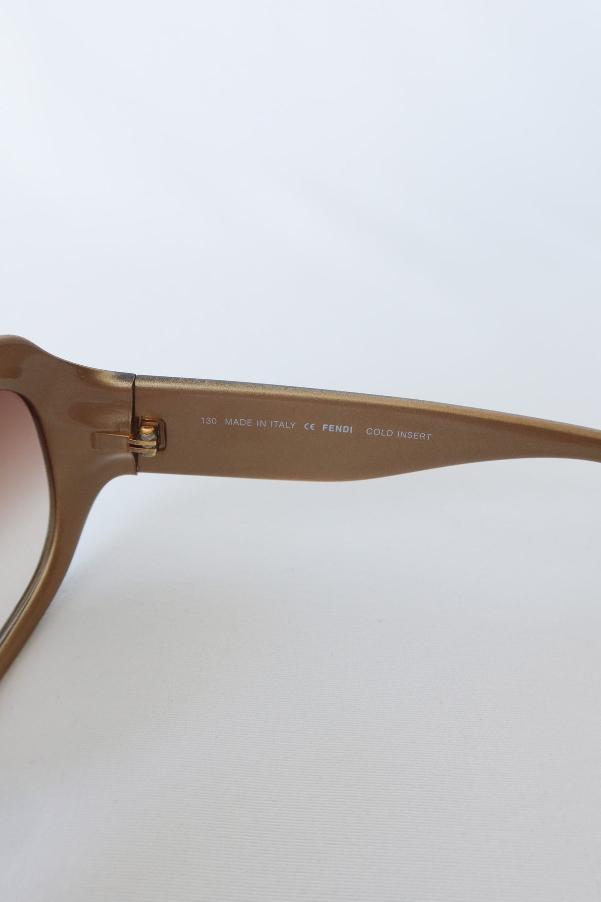 Fendi Gold Insert Bronze Sunglasses · Case