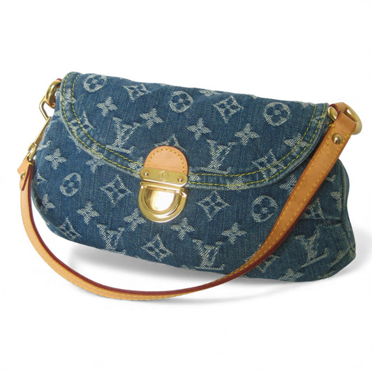Louis Vuitton Denim Mini Pleaty Bag | 
Pre-owned 2005