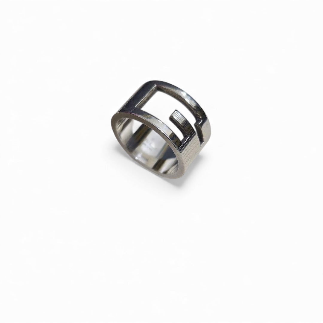 Gucci Sterling Silver “G” Logo Ring
