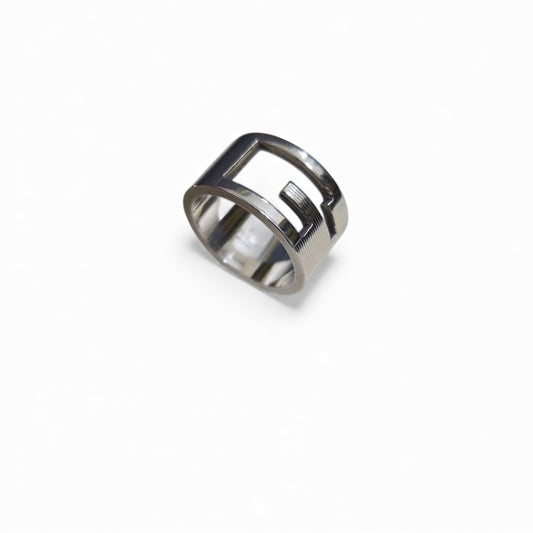 Gucci Sterling Silver “G” Logo Ring