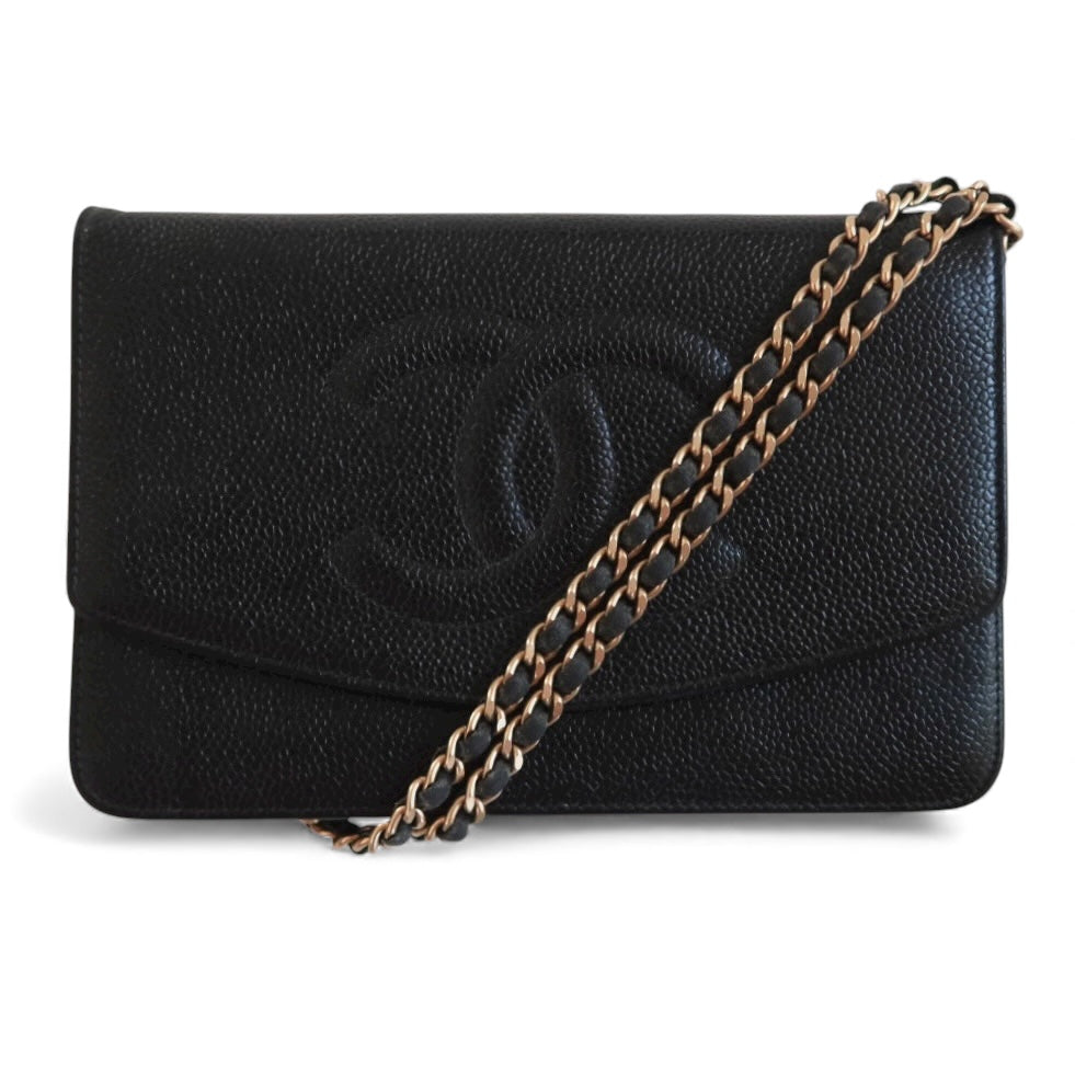 CHANEL Caviar Classic Wallet on Chain